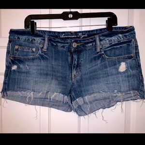 2 pairs — AEO Distressed Denim Shorts— Size 12